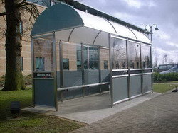 Bus Shelter with GRP Cladding at the bottom